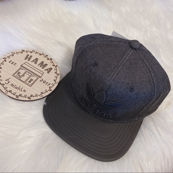 adidas trefoil denim baseball hat
